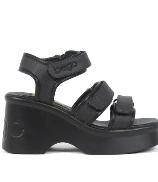 Sandals MARY charcoal - VEGAN pineapple leather
