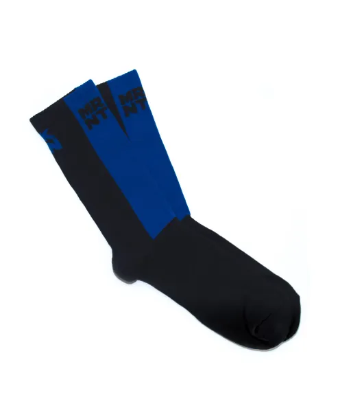 MRKNTN Black & blue logo socks