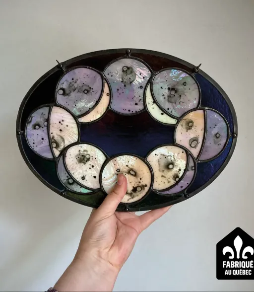 Moon Phases - Modern stained glass