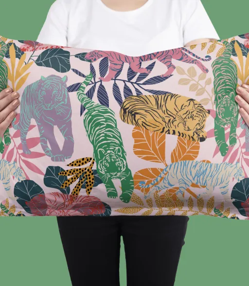 Silk pillowcase, Tigress