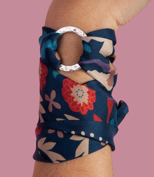Silk scarf and ring combo, Fresco