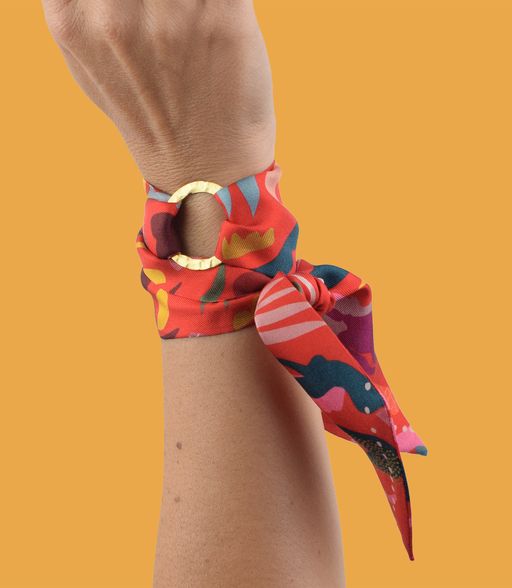 Silk scarf and ring combo 'All The Way' 