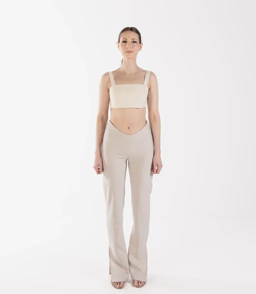Ellis - Pantalon évasé à fente