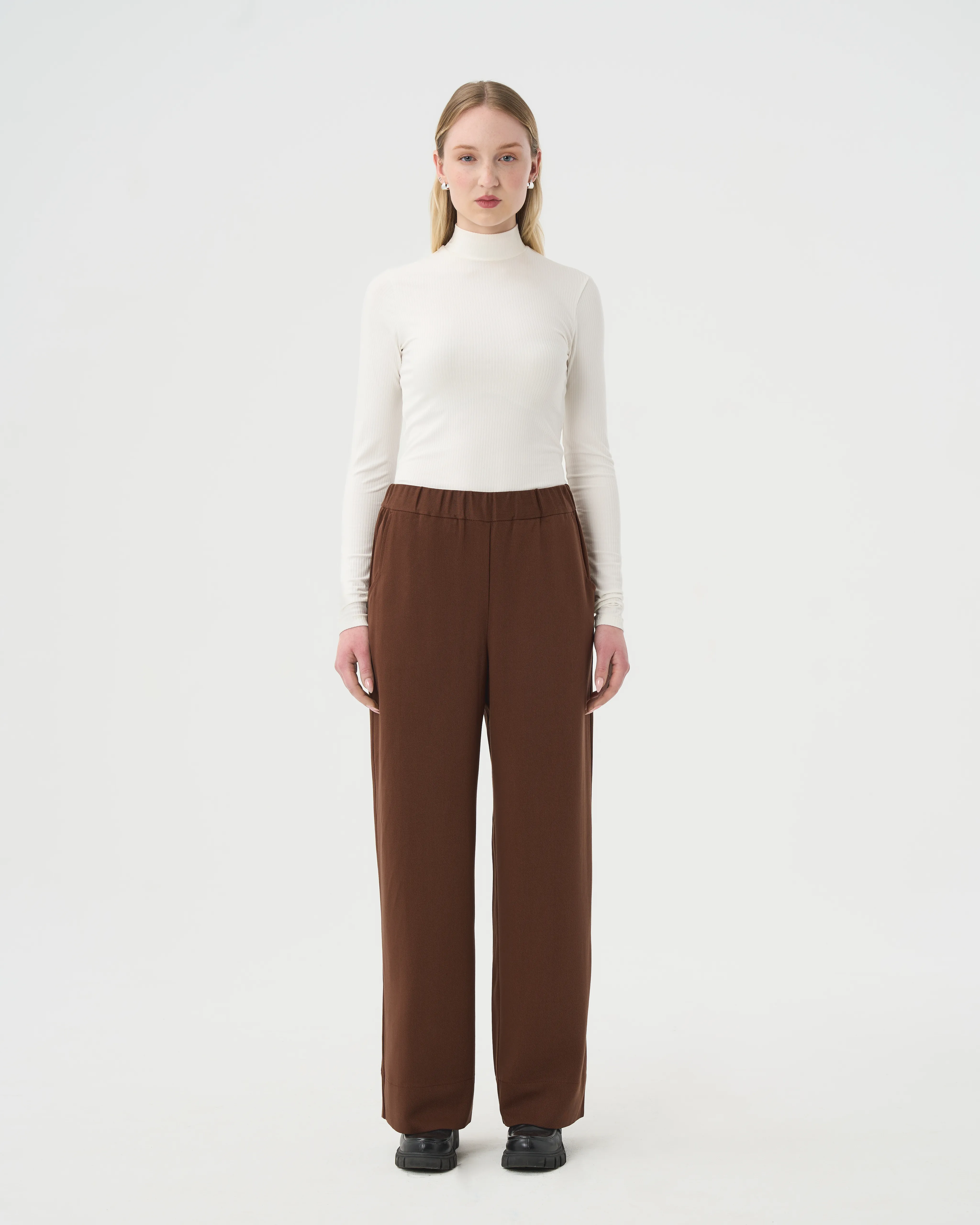 Wide brown pants