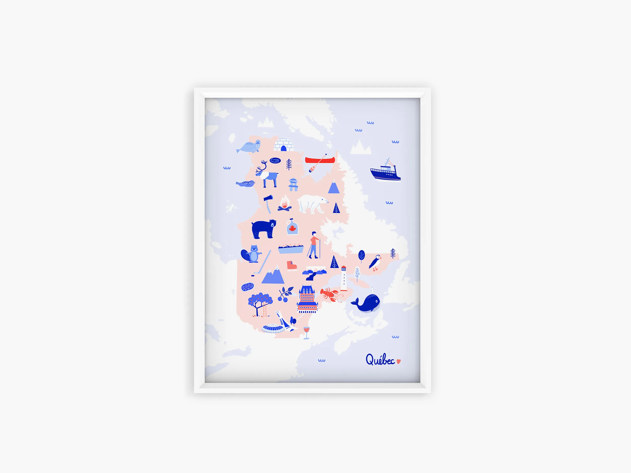 Poster - Map of Quebec