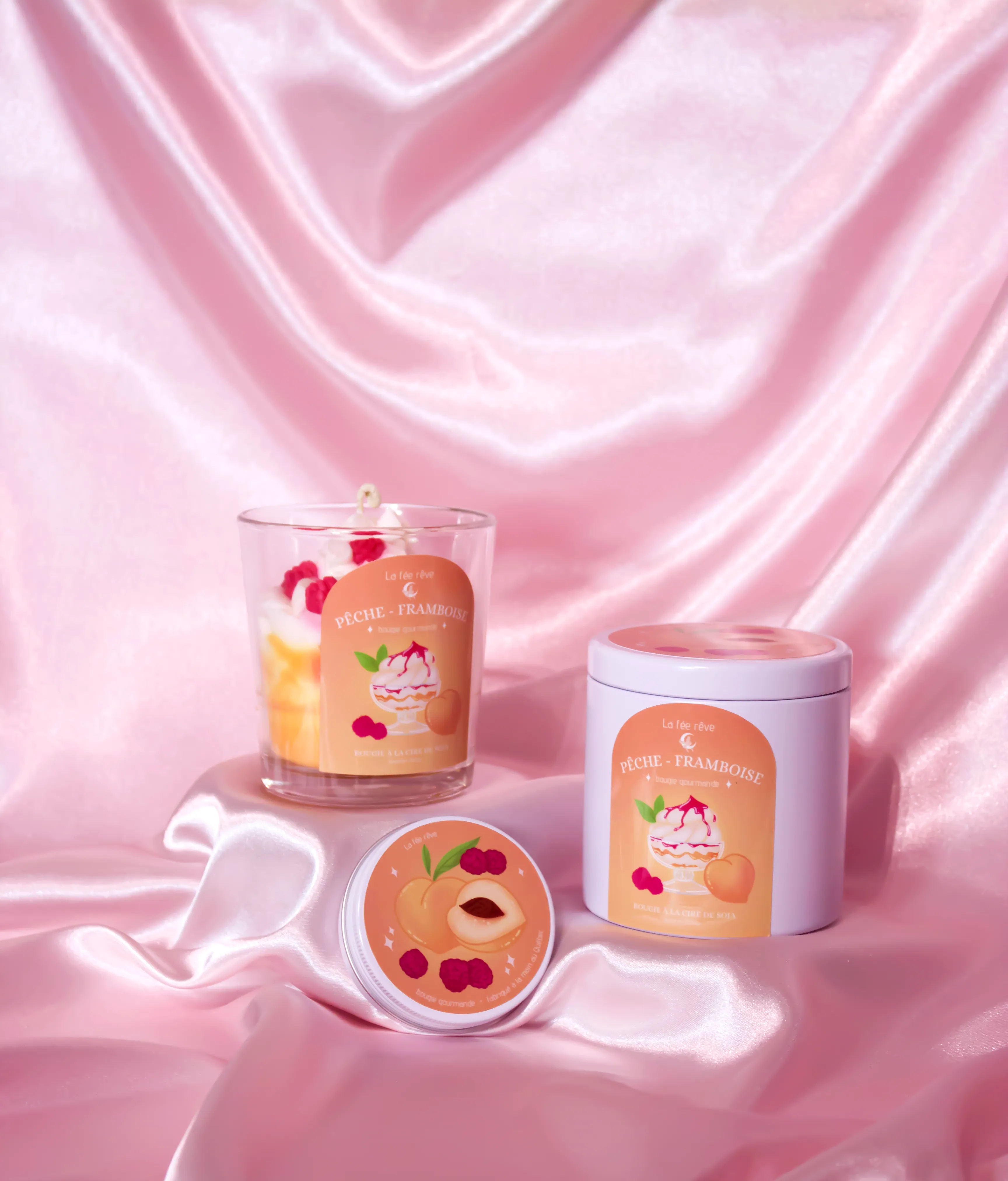 Gourmet candle - Peach Strawberry