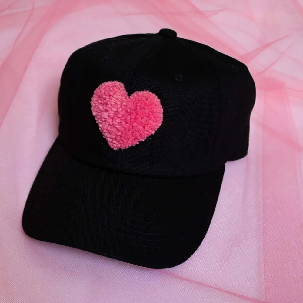 Hand-Tufted Heart Hats