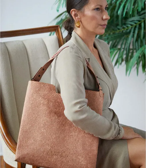 VOLTA tall tote with NILE short handle