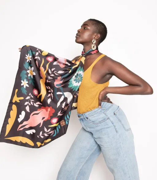 Silk Scarf 'Chasing Stories'