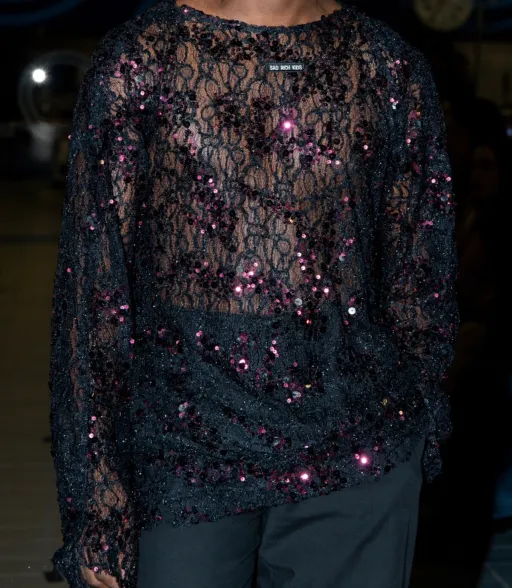 Black and pink glitters / unisex