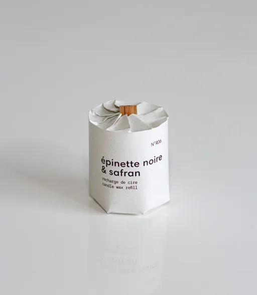 Candle refill black spruce and saffron