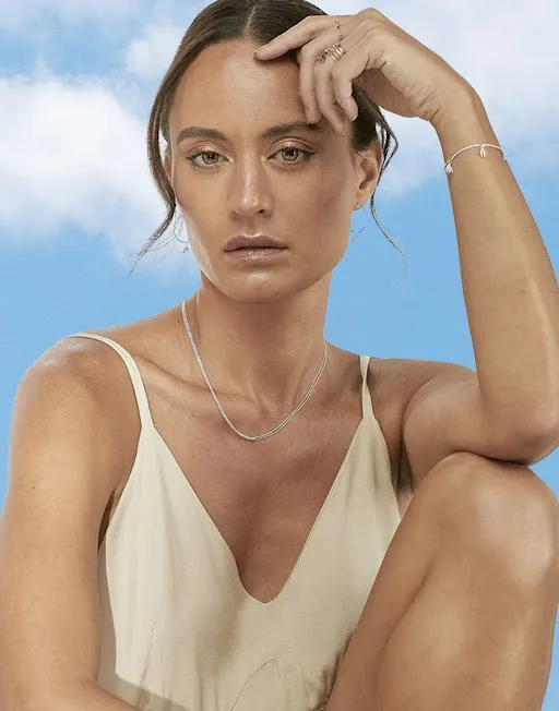 Collier sillage - argent & or jaune 10k - 16" & 18"