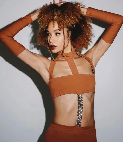 Beige Glittery Dress