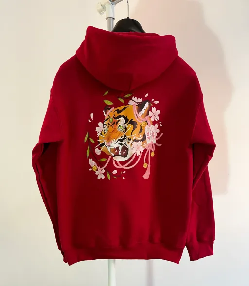Hoodie Omamori Red Tiger