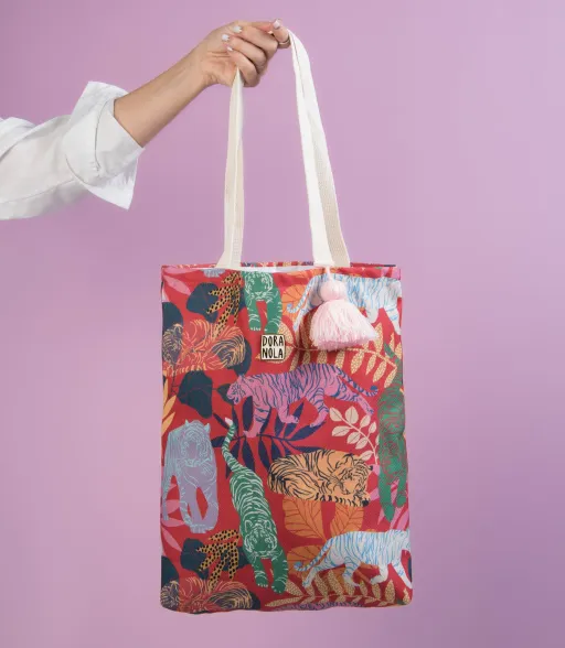 Tigress, Tote Bag with Tassel