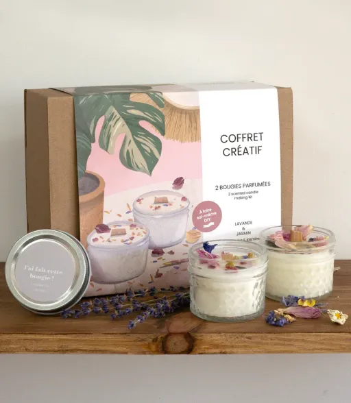       DIY kit, floral candle making set