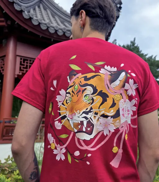 T-Shirt Red Tiger
