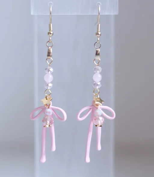 Boucles d'oreilles Coquettes roses