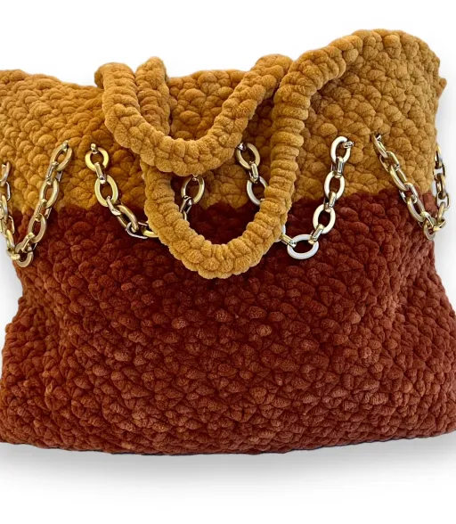Big Yellow Crochet Tote Bag