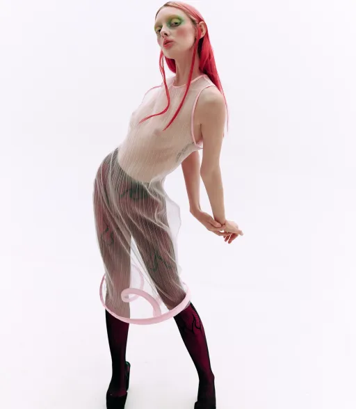 Robe plissé ondulé