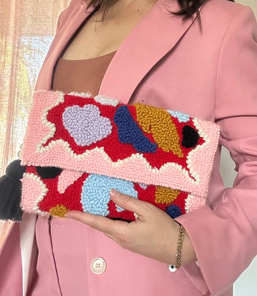 Handmade Tufted Clutch Purse, All The Way