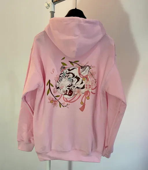 Hoodie Omamori White Tiger