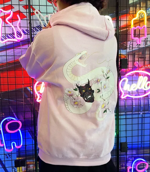 Hoodie Snake Pink Sakura