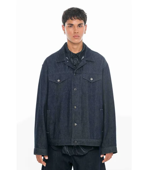 Blouson en Denim Surdimensionné