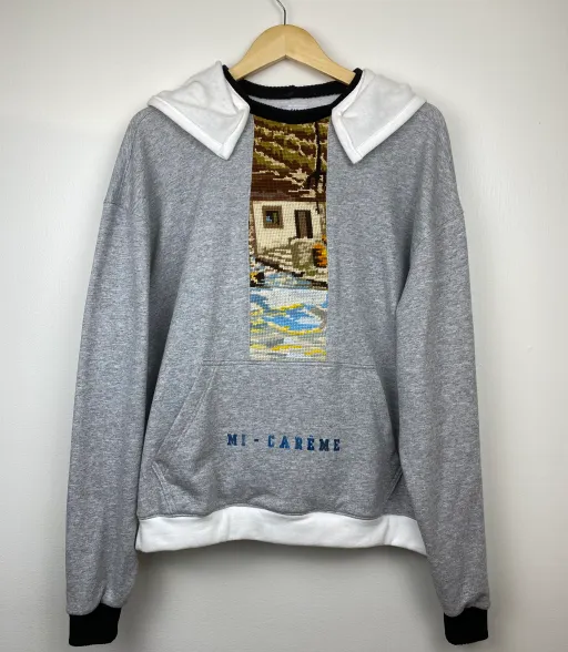 Needlepoint hoodie