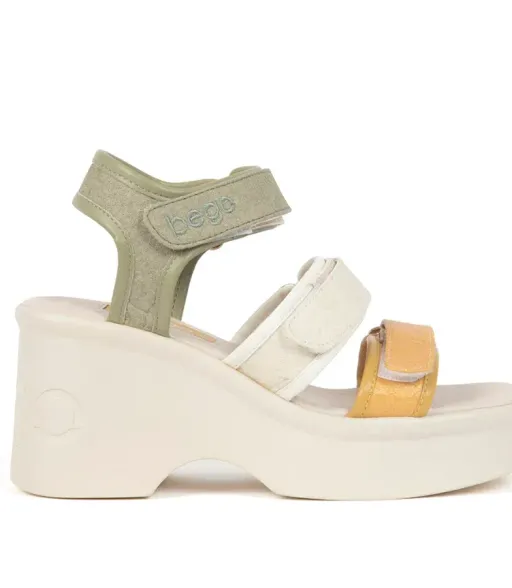 Sandales MARY multi sage - VEGAN cuir d’ananas