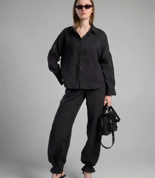 hemp outfit set (prêt-à-porter) black