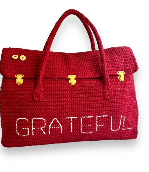 I Get Depressed Big Crochet Handbag