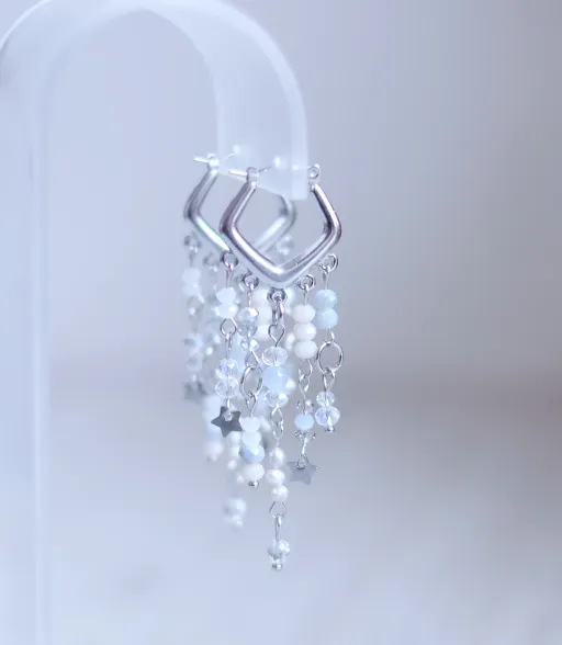 Boucles d'oreilles Chevron Céleste