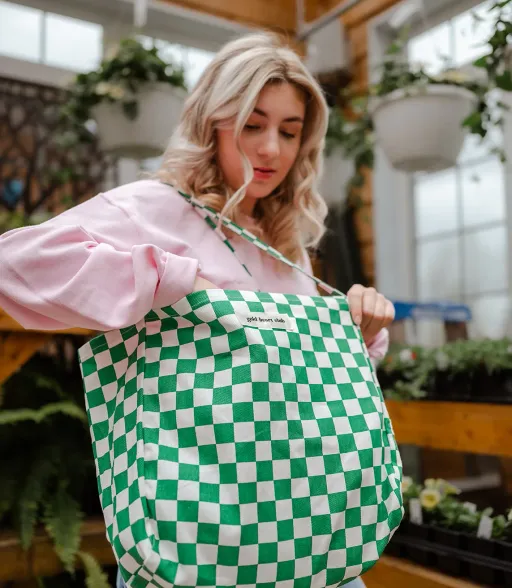 Tote bag à carreaux
