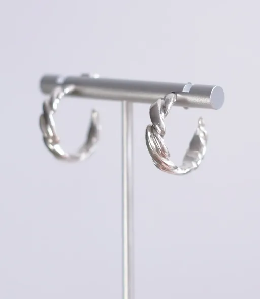 Boucles d'oreilles anneaux twist