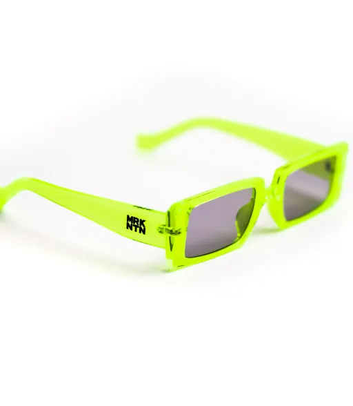 MRKNTN neon green square sunglasses