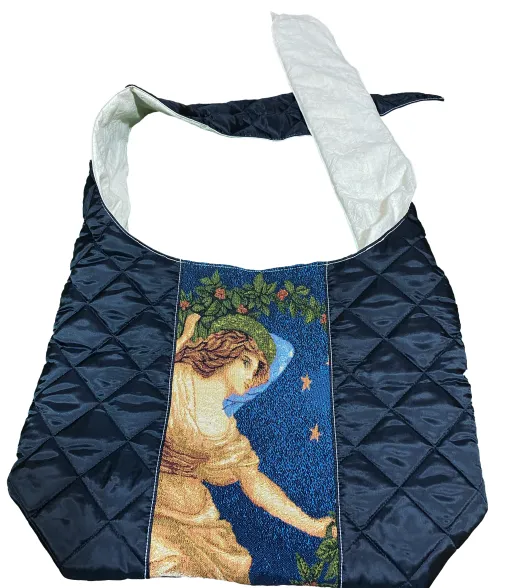 Tsuno bag in jacquard and quilted fabric