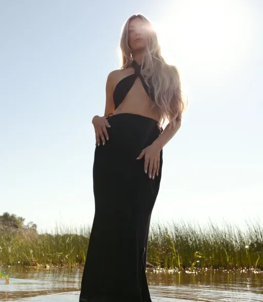 Hera - Maxi cut-out skirt - Black