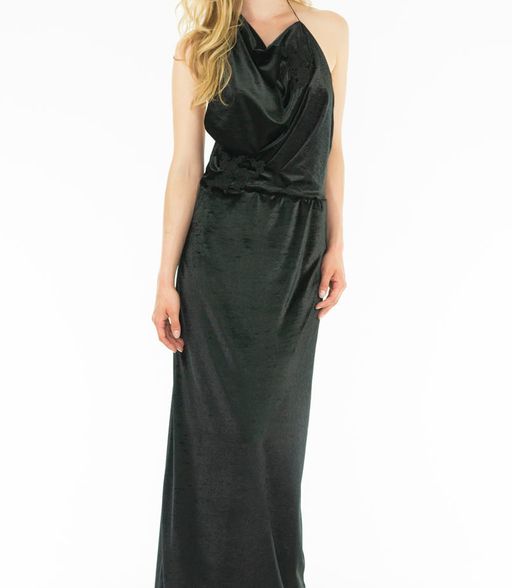 VEVEE - THE DRAPED VELVET OPENED BACK