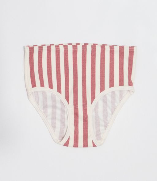 High Rise Brief Pink Stripes