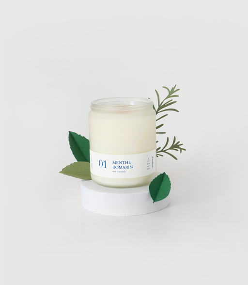 candle - mint + rosemary