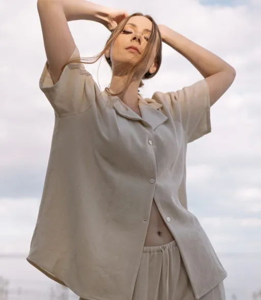 Jao - Oversized Shirt - Natural